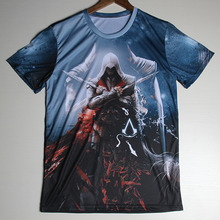 Summer Fashion Casual Short Sleeve Top T Shirts Game Assassin’s Assassin Creed 3D Men T-shirts Size S-4XL Tshirts Tees Clothing