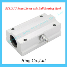 4pcs SC8LUU SCS8LUU 8mm Linear axis Ball Bearing block, Lengthen Bearing pillow Bolck Linear unit for CNC for 3d printer