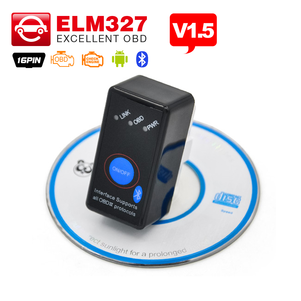 V1.5 -elm327 Bluetooth   ELM 327  1.5 OBD2 / OBDII  android-    