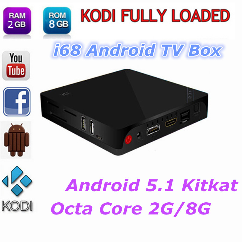 I68 android-  RK3368 OctaCore 64Bit 2  8  Bluetooth 4.0 KODI Cortex A53 5.1 OS 2.4  / 5   wi-fi -hdmi 2.0
