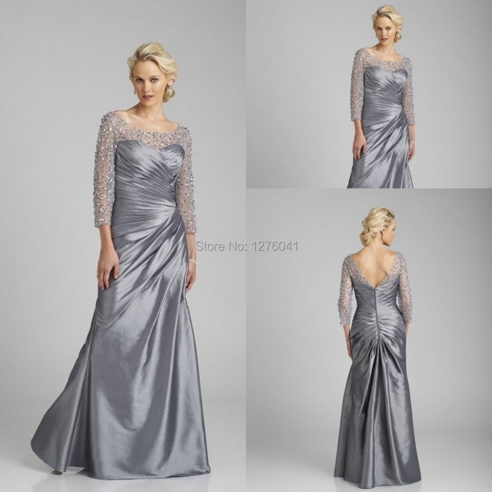 plus size gray mother of the bride dresses