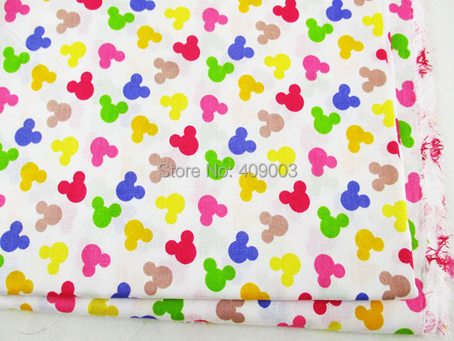 16992 50*147cm multicolor mixed cartoon mickey fabric patchwork printed 100% cotton fabric for Tissue Kids Bedding home textile