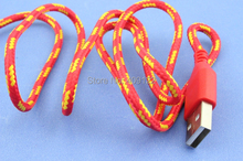 1pcs New 1 meter Braided Wire to 8 pin Date Sync Charging USB Cable Cords for