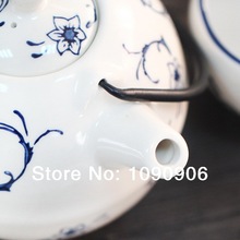 Free shipping blue and white porcelain tea set 