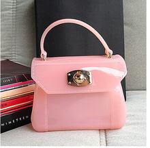 women Messenger bag furly candy handbag jelly phone Sandy beach mini bag Summer Transparent bag bolsa de praia candy bag