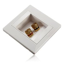 JFBL Hot sale Wall Socket Connection Port with 2 Jack Speaker White