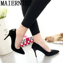 Vintage Sexy Red Black Blue Pointed Toe High Heels Women Pumps Shoes 2016 Brand New Design