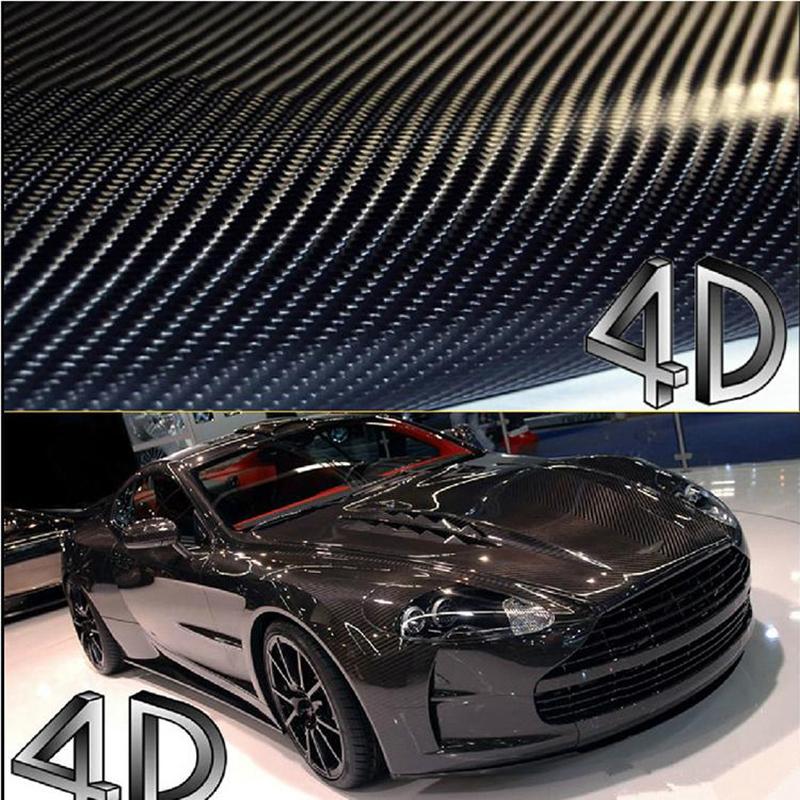 Гаджет  200*40cm 4D Carbon Fiber Fibre  Vinyl Film 3M Car Sticker Waterproof DIY Car Styling Wrap With Retail packaging Free Shipping None Автомобили и Мотоциклы