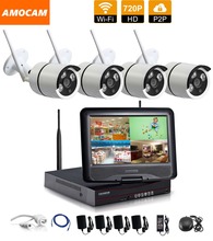 1280 720P HD Wireless Outdoor font b Network b font IP Security Camera 4CH 720P HD