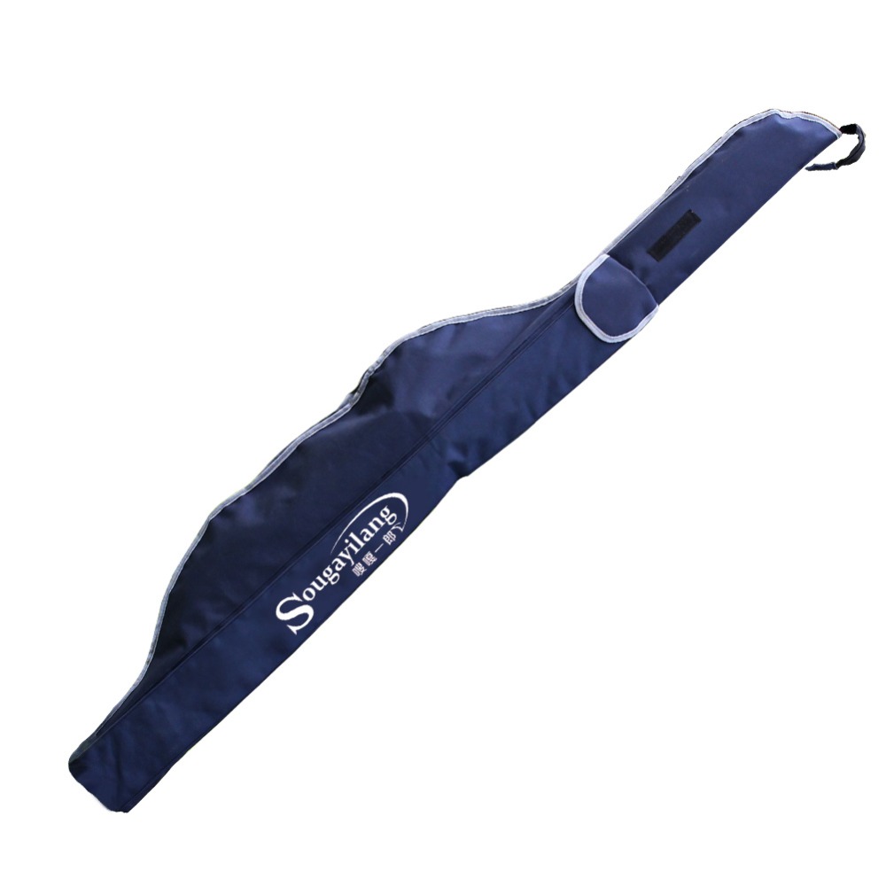 Fishing Bag 1.6m/5.25ft Folding Blue Cloth Fishing Case Tackle Accessories Fishing Bags