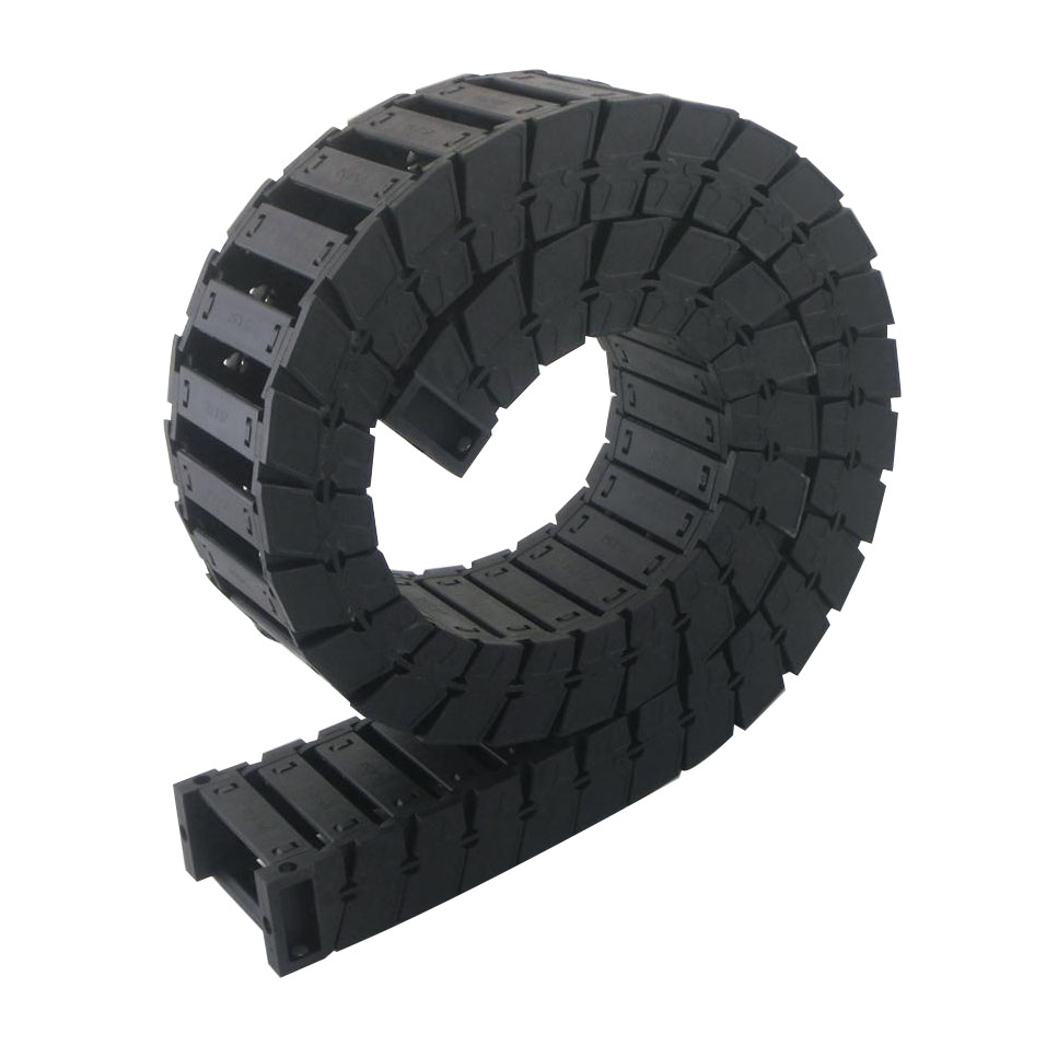 Description Picture 3 of itemTransmission Chains 25 x 57mm Internal Size L1000mm Length Mute Plastic Reinforced Nylon Towline Cable Drag Chain