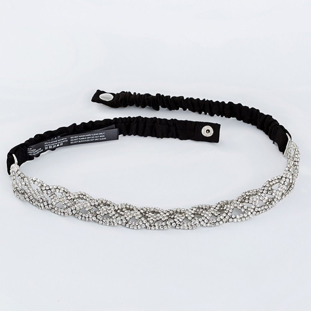 Rhinestone chain belt Fashion Elastic Waist Belt Michelle Jewelled Belt-in Belts & Cummerbunds ...