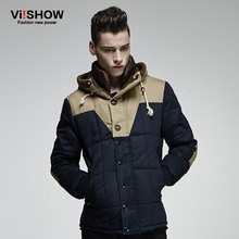 Viishow Parka Coat Men Winter Duck Down Jacket Men Coats 2015 Brand Hoody Coats Outdoor Warm Slim Fit Plus Size M-XXXL