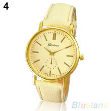 Women s Fashion Geneva Roman Numeral Faux Leather Quartz Analog Wrist Watch 2BPB