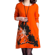 Embroidered Cotton Linen Plus Size Long Sleeves Maternity Dresses Clothes For Pregnant Women Autumn Spring Pregnancy Clothes