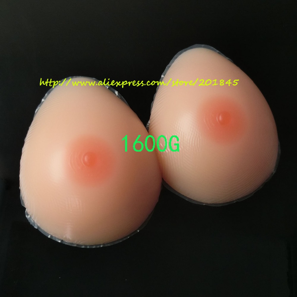 Фотография 1600g/Pair Silicone Enhancer Realistic Feel Silicone Breast Form Fake Boobs Artifical Breasts Crossdressers Mastectomy
