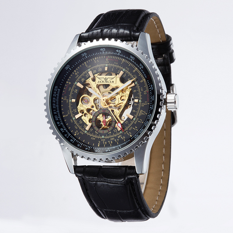 Watches Men 2015 Hot gold core Automatic Mechanical Openwork Fashion Business Men wristWatch