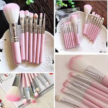 Best Sell 7Pcs Pro Pink Makeup Brush Set Eyeshadow Cosmetic Tools Eye Face Beauty Brushes 5WEI 7GTH 8TKX