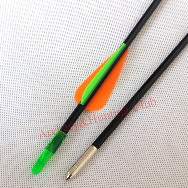24pcs glassfiber 30 6mmOD arrow shaft with fixed arrow tips and outwear nocks recurve bow arrows