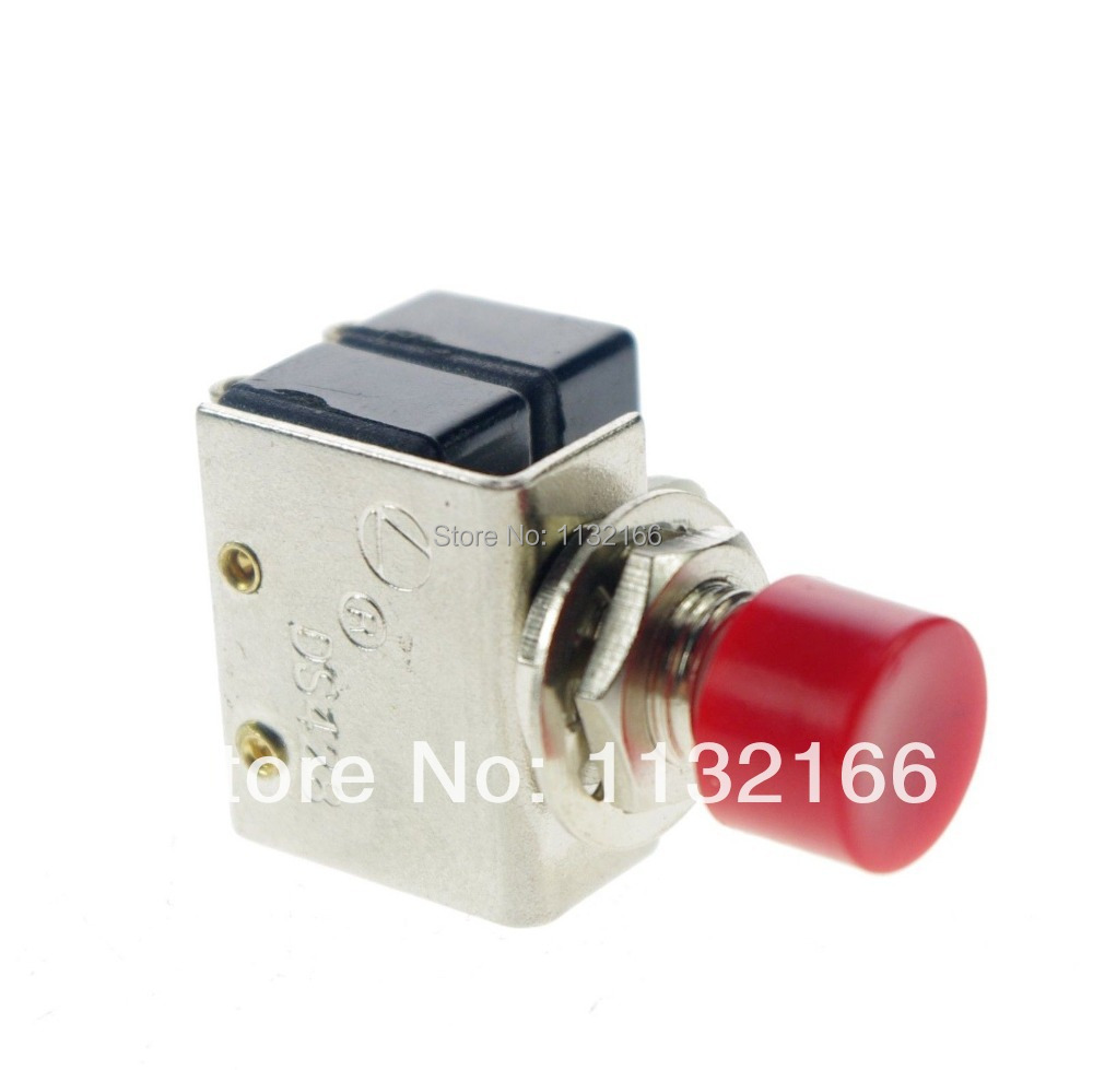 5PCS Red 8mm Mount SPST  Momentary Push Button Switch With 2 Micro Switches