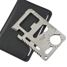 Multi Tools 11 in 1 Multifunction Outdoor Hunting Survival Camping Pocket Military Credit Card Knife Silver