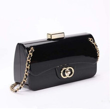 Luxury Women Designer Handbags High Quality Brand Famous cc Acrylic Evening Clutch Bags Gold Crossbody Bag Channelled Handbag