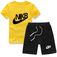 2016 summer Brand New kids clothes set boys sport suit children short-sleeved T-shirt+shorts kids clothing jogging tracksuit