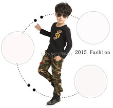 Free Shipping 2015 Children S Fashion Trousers Jeans For Boys Camouflage Baby Boys Jeans Pants Elastic