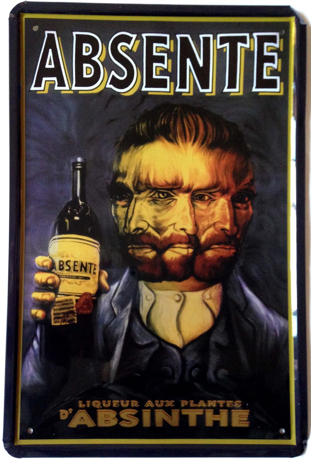 ABSENTE ABSINTHE Beer Drunk Man Dizziness wall hanger vintage metal tin signs antique bar wall craft ... - HTB1tNhtGXXXXXX9XVXXq6xXFXXXo