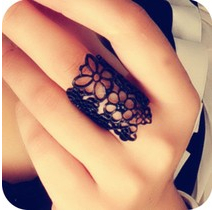 2014 New Fashion Accessories Cutout Lace Flower Women Ring Finger Ring Factory Wholesale XY R201 17mm