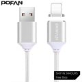 POFAN Braided Rope Magnetic Data Cable Charging Cable With Micro USB Adapter For iPhone SE 5