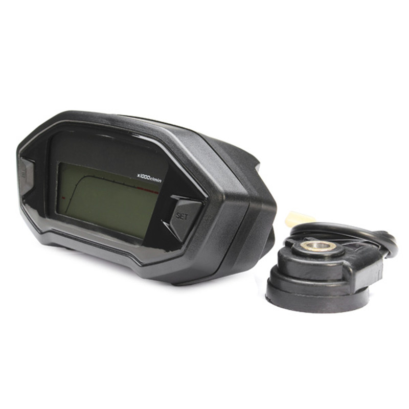 7 color adjustable Universal  Motorcycle LCD Digital Speedometer Odometer Backlight motorcycle computer Odometer+speed sensor