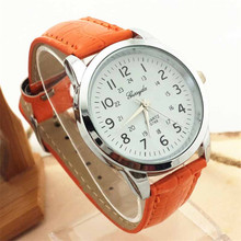 D6li 2016 Elegant Analog Luxury Sports Leather Strap Quartz Watches Men Gift Wrist Watches Bangle Bracelet