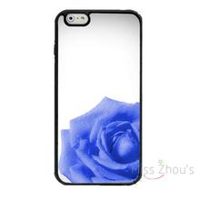 For iphone 4/4s 5/5s 5c SE 6/6s 7 plus ipod touch 4/5/6 back skins cellphone cases cover Abstract Blue Rose on White Background