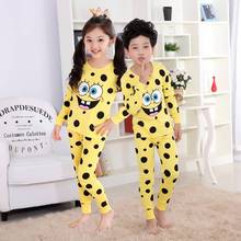 kids clothes SpongeBob long underwear sets boys pijama suit children clothing set girls 2 Pieces Sets pyjama enfant sleepwear