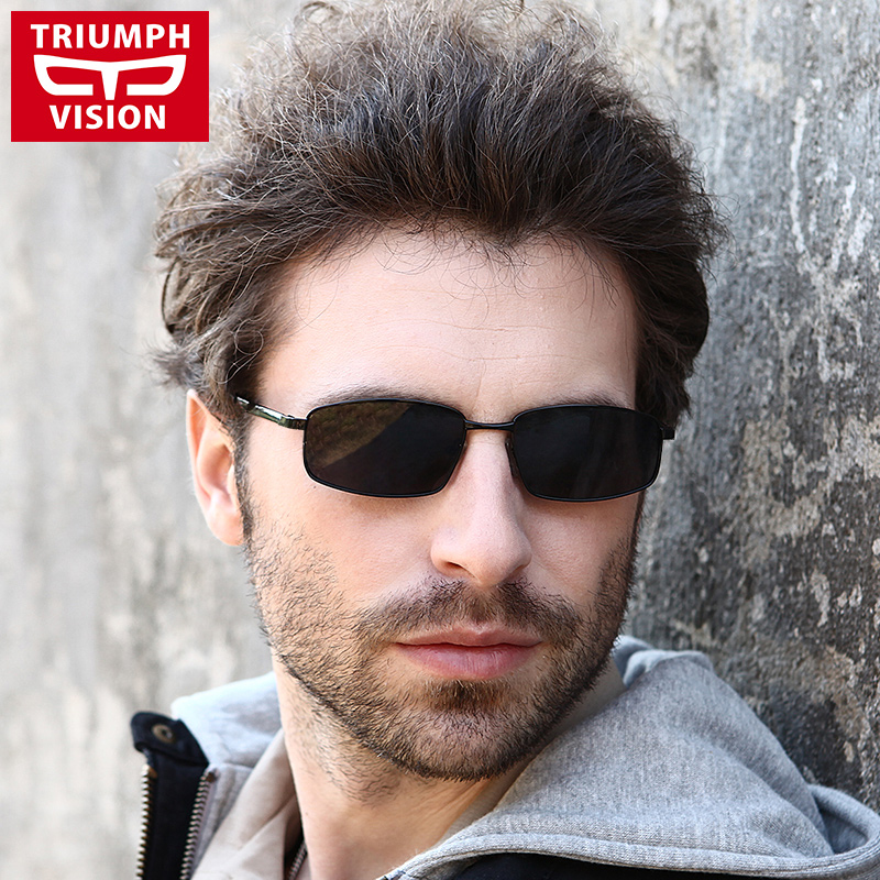 TRIUMPH VISION Metal Pilot Polarized Sunglasses Male Outdoor Driving Sun Glasses Men 2016 Cool UV400 Eyewear Shades Men Fashion