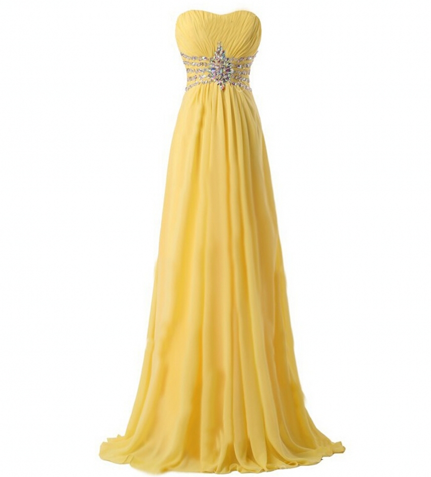 long yellow frock