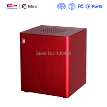 Realan D3 Red Aluminum Game Computer Case, Personal Server Case For Mini ITX Motherboard And ATX Power Supply