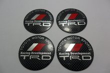 For Toyota TRD logo Rav4/Corolla/Prius/Auris/Yaris/Highlander Sticker center 4pcs 56.5mm Wheel Center Caps Covers hubcap sticker