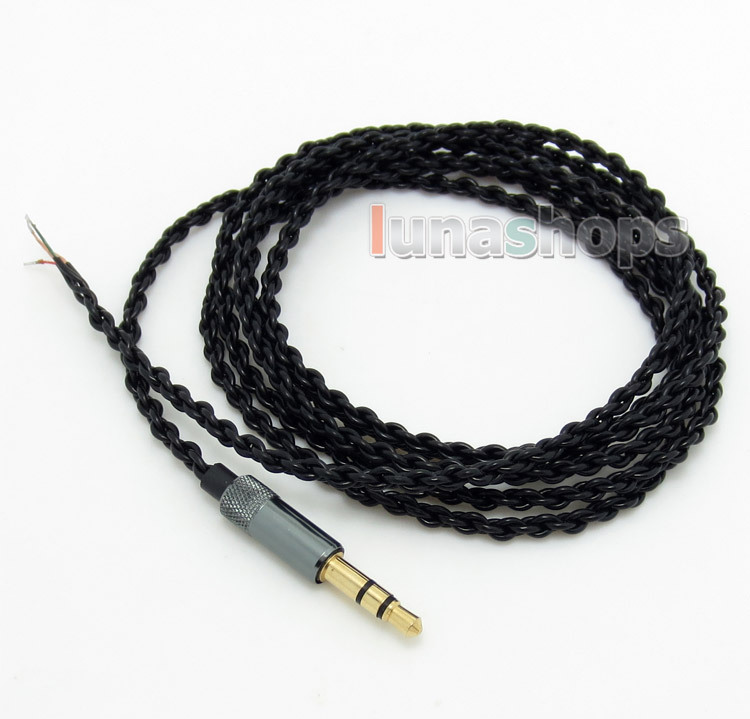 Semi Finished 3.5mm Earphone audio DIY 4*18 core 72 OFC wire cable For repair upgrade