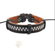 Fashion Handmade Genuine Leather Punk Surfer Braided Bracelets for Men chain bangle GracefulExquisite Attractive