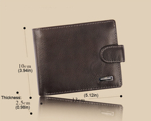 Luxury Mens Wallet Genuine Leather Wallet for Men Carteira Masculina Trifold Real Cowhide Purse Credit Card