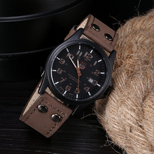 Brand Sport Military Watches Fashion Casual Quartz Watch Leather Analog Men 2015 New SOKI Luxury Wristwatch
