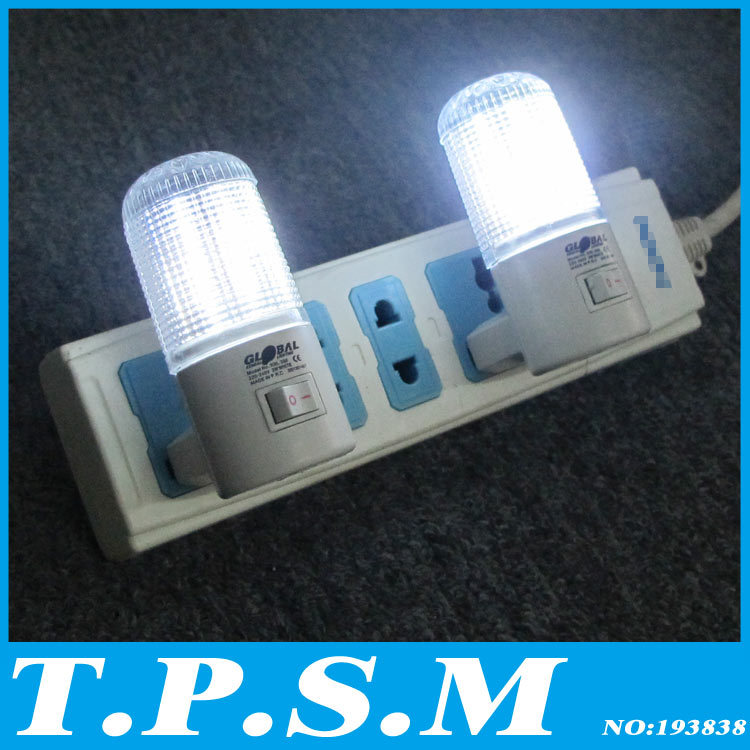 Only 3W 2pcs lot 4 LED Wall Mounting Bedroom Night Lamp Light Plug Lighting AC energy