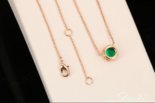 Necklaces Pendants 18K Rose Gold Plated Fashion Brand Imitation Gemstone Vintage Jewelry For Women Chain Accessiories