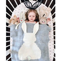 2016 Baby Blanket Cute Rabbit Knitted For Bed Sofa Cobertores Mantas BedSpread Bath Towels Play Mat
