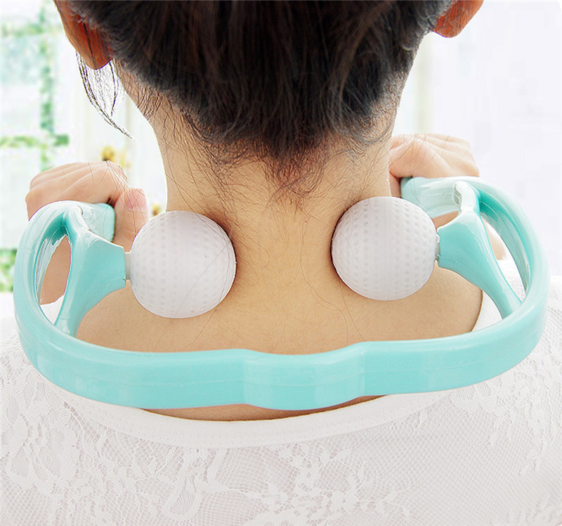 2015 Body Neck Massager Shoulder Back Waist Massage Blue Color Relaxation Beauty Health Tool Free Shipping
