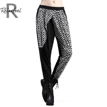 Relaxfeel 2016 Women’s New Autumn-winter fashion Women’s Black Tartan Plaid Elasticaist Pants