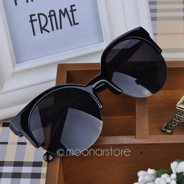 2015 Women Sunglasses Vintage Retro Cat Eye Round Sunglasses Fashion