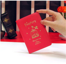 2015 HOT new cute passport cover card holder ticket case women wallet 3 color character cover